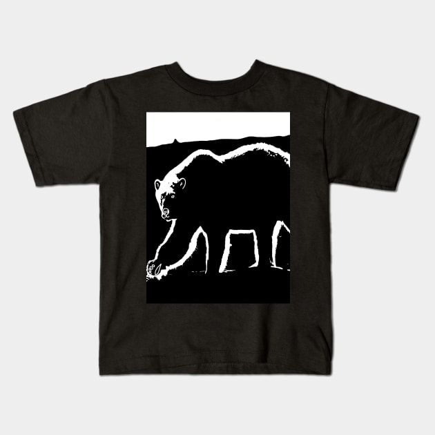 Polar Bear Print Kids T-Shirt by DashyDesigns